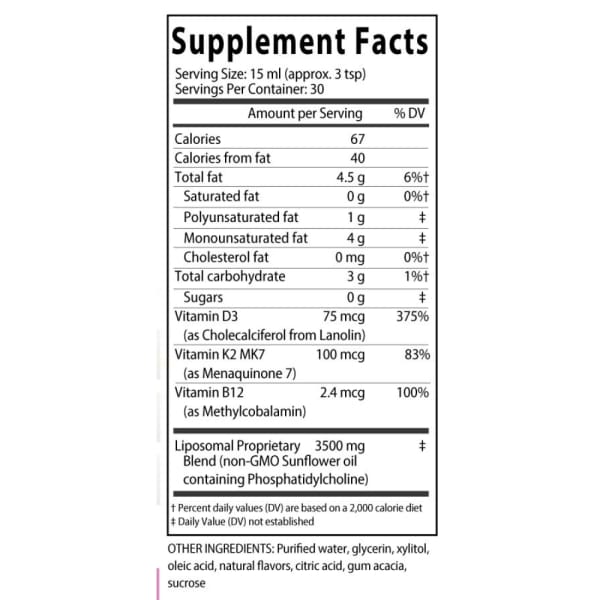 Liposomal D3-K2 16oz by DesBio - Beauty & Health - Health Care - Health Food - Vitamines & Supplements