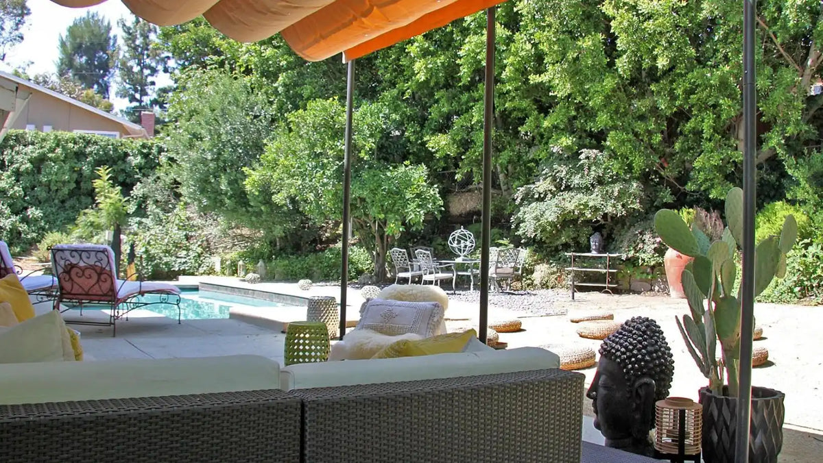 Outdoor patio setting.