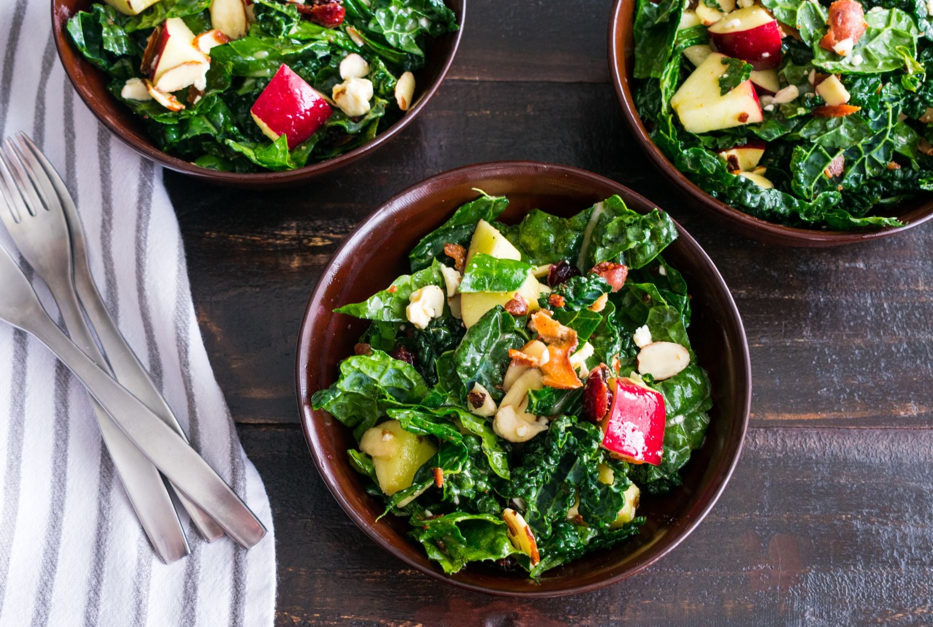 Kale Salad With Apples And Toasted Almonds