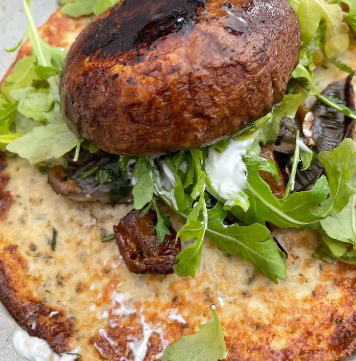 Portobello Mushrooms Delight on a Cauliflower Pizza Crust✨👩🏻‍🍳🪄