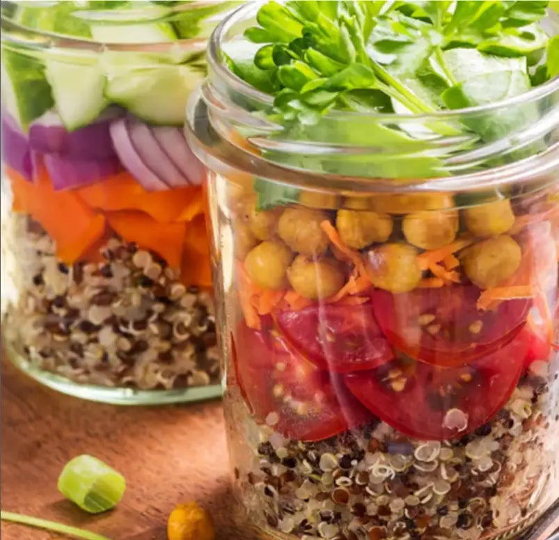 Quinoa and Chickpea Salad Jar