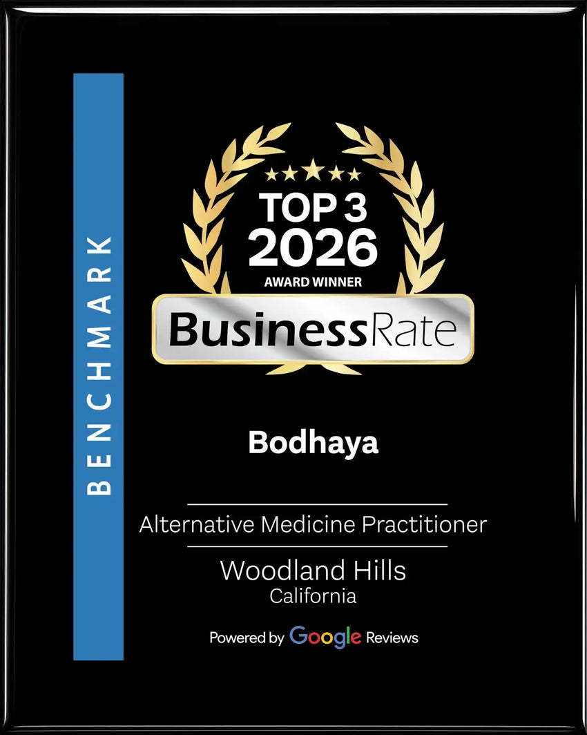 Black framed award plaque with gold laurel wreath and stars, featuring ’top 3 2026 award winner’ in silver text above the “businessrate” logo.