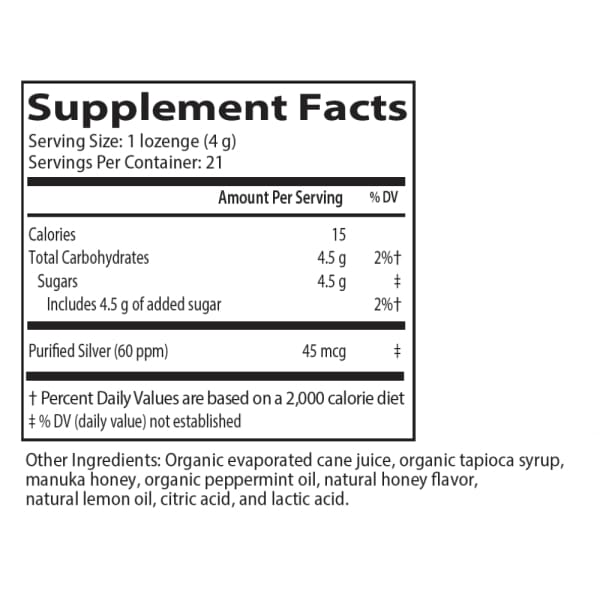 Smart Silver Honey Manuka Lozenges 21 ct by DesBio - Beauty & Health - Health Care - Health Food - vitamins & supplements